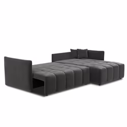 Best Mobilier Petra Canapé d'angle 4 siège(s) Gris - Vue supplémentaire 4