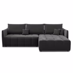 Best Mobilier Petra Canapé d'angle 4 siège(s) Gris - Vue supplémentaire 6