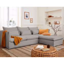 Best Mobilier Adriann, Gris, Tissu, Bois, Métal, 2550 mm, 1900 mm