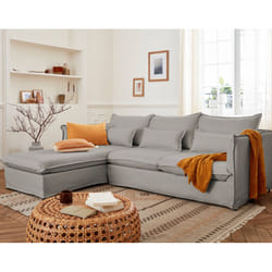 Best Mobilier Adriann Canapé d'angle 4 siège(s) Gris