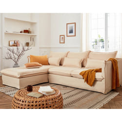 Best Mobilier Adriann Canapé d'angle 4 siège(s) Beige