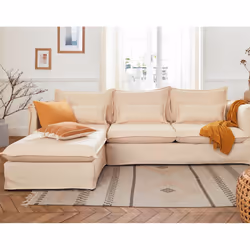 Best Mobilier Adriann Canapé d'angle 4 siège(s) Beige