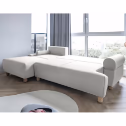 Best Mobilier Olli Canapé d'angle 5 siège(s) Beige