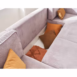 Best Mobilier Charlie Canapé d'angle 7 siège(s) Rose