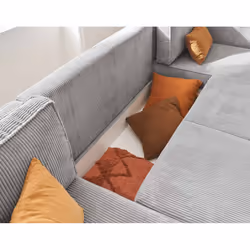 Best Mobilier Charlie Canapé d'angle 7 siège(s) Gris