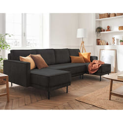 Best Mobilier Charlie Canapé d'angle 7 siège(s) Gris