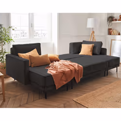 Best Mobilier Charlie Canapé d'angle 7 siège(s) Gris