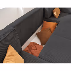Best Mobilier Charlie Canapé d'angle 7 siège(s) Gris