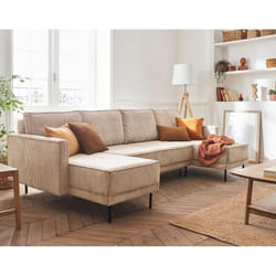 Best Mobilier Charlie Canapé d'angle 7 siège(s) Beige