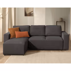 Best Mobilier Livy, Jaune, Velours, Plastique, 2420 mm, 1540 mm, 920 mm
