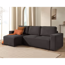 Best Mobilier Livy Canapé d'angle 4 siège(s) Jaune