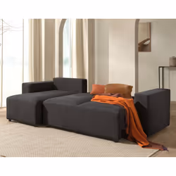 Best Mobilier Livy Canapé d'angle 4 siège(s) Jaune