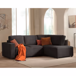 Best Mobilier Livy Canapé d'angle 5 siège(s) Jaune