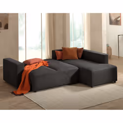Best Mobilier Livy Canapé d'angle 5 siège(s) Jaune