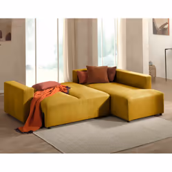Best Mobilier Livy Canapé d'angle 5 siège(s) Terre cuite