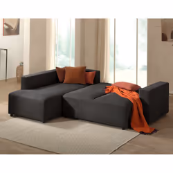 Best Mobilier Livy Canapé d'angle 5 siège(s) Jaune