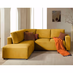 Best Mobilier Livy, Terre cuite, Velours, Plastique, 2430 mm, 1910 mm, 920 mm