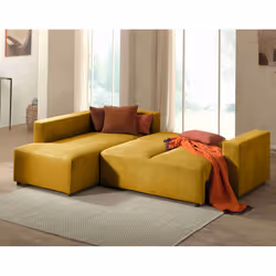 Best Mobilier Livy Canapé d'angle 5 siège(s) Terre cuite