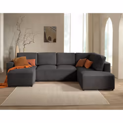 Best Mobilier Livy, Jaune, Velours, Bois, Plastique, 3240 mm, 1910 mm