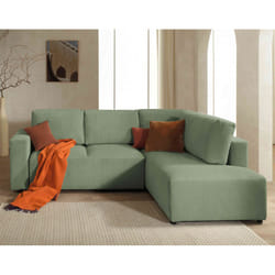Best Mobilier Livy Canapé d'angle 5 siège(s) Bleu