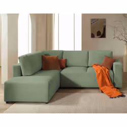 Best Mobilier Livy, Bleu, Velours, Bois, Plastique, 3240 mm, 1910 mm