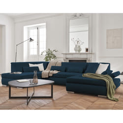 Best Mobilier Vermont Canapé d'angle 7 siège(s) Bleu