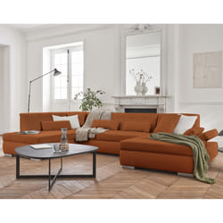 Best Mobilier Vermont Canapé d'angle 7 siège(s) Couleur rouille