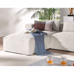 Best Mobilier Stella Canapé d'angle 4 siège(s) Bleu