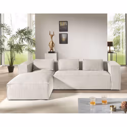 Best Mobilier Stella Canapé d'angle 4 siège(s) Bleu - Vue supplémentaire 5
