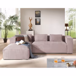 Best Mobilier Stella Canapé d'angle 4 siège(s) Terre cuite