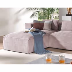Best Mobilier Stella Canapé d'angle 4 siège(s) Terre cuite
