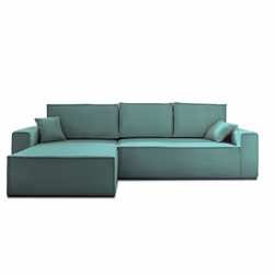 Best Mobilier Dellia Canapé d'angle 4 siège(s) Bleu - Vue supplémentaire 6