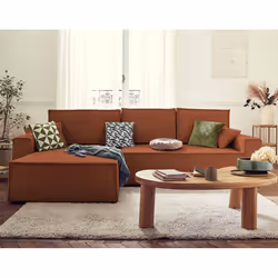 Best Mobilier Dellia, Terre cuite, Velours, Bois, Plastique, 2890 mm, 1820 mm