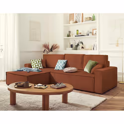 Best Mobilier Dellia Canapé d'angle 4 siège(s) Terre cuite