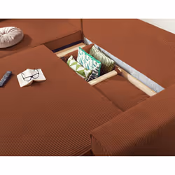 Best Mobilier Dellia Canapé d'angle 4 siège(s) Terre cuite - Vue supplémentaire 4