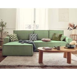 Best Mobilier Dellia Canapé d'angle 4 siège(s) Vert