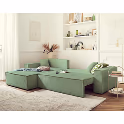 Best Mobilier Dellia Canapé d'angle 4 siège(s) Vert