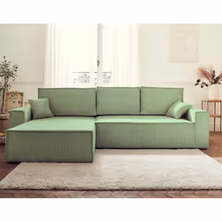 Best Mobilier Dellia Canapé d'angle 4 siège(s) Vert - Vue supplémentaire 5