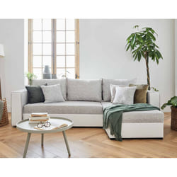 Best Mobilier Opale Canapé d'angle 4 siège(s) Gris, Blanc