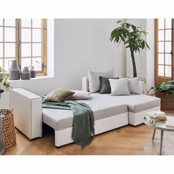 Best Mobilier Opale Canapé d'angle 4 siège(s) Gris, Blanc