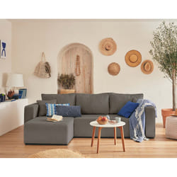 Best Mobilier Topaze Canapé d'angle 4 siège(s) Gris