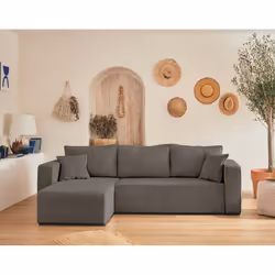 Best Mobilier Topaze Canapé d'angle 4 siège(s) Gris - Vue supplémentaire 6