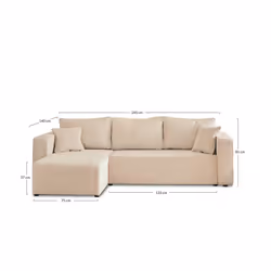 Best Mobilier Topaze Canapé d'angle 4 siège(s) Gris - Vue supplémentaire 8