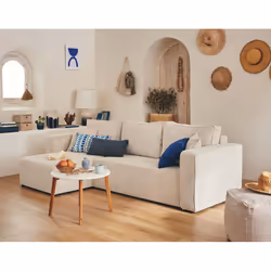 Best Mobilier Topaze Canapé d'angle 4 siège(s) Beige