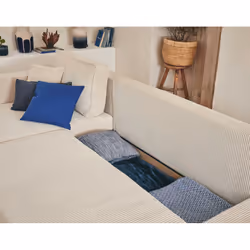 Best Mobilier Topaze Canapé d'angle 4 siège(s) Beige - Vue supplémentaire 4
