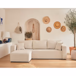 Best Mobilier Topaze Canapé d'angle 4 siège(s) Beige - Vue supplémentaire 6