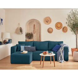 Best Mobilier Topaze Canapé d'angle 4 siège(s) Bleu