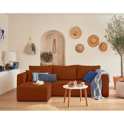 Best Mobilier Topaze Canapé d'angle 4 siège(s) Terre cuite