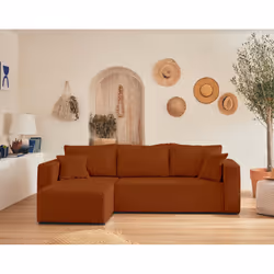 Best Mobilier Topaze Canapé d'angle 4 siège(s) Terre cuite - Vue supplémentaire 6