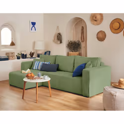 Best Mobilier Topaze Canapé d'angle 4 siège(s) Vert
